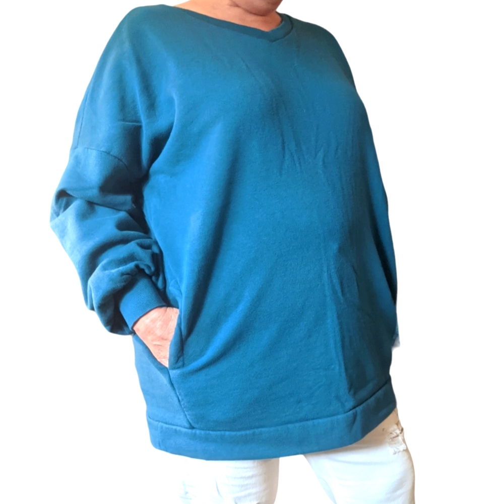 Oversize cozy cotton blend sweater